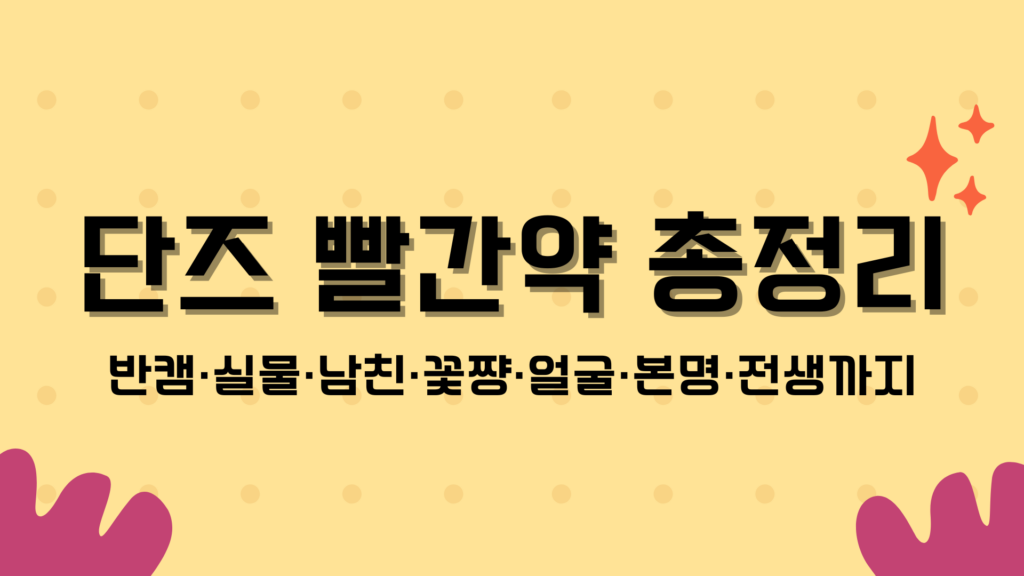 단즈 빨간약 총정리 – 반캠·실물·남친·꽃쨩·얼굴·본명·전생까지