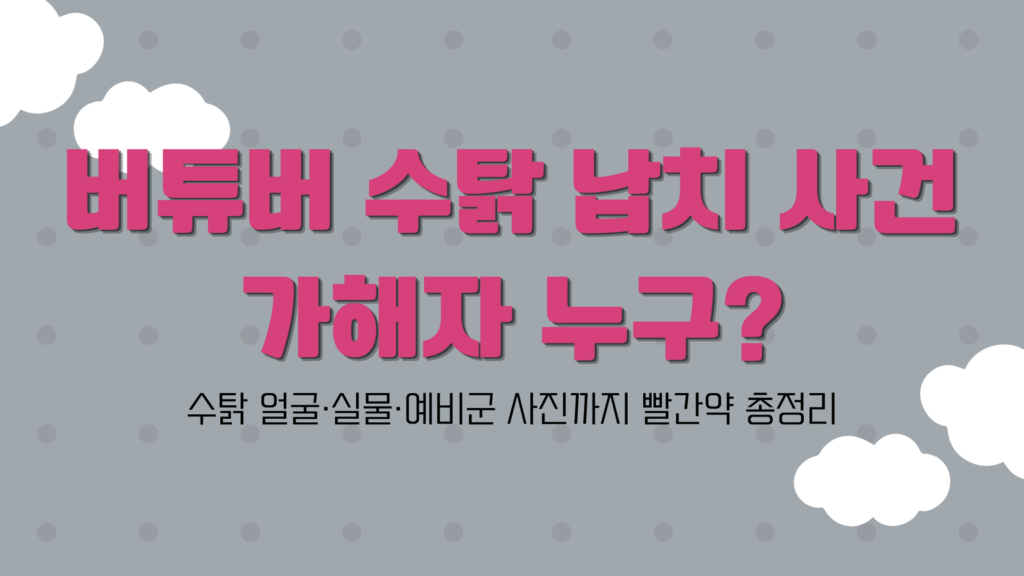 버튜버 수탉 납치 사건 가해자 누구? 수탉 얼굴·실물·예비군 사진까지 빨간약 총정리
